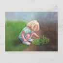 Search for little flowers postcards Girl