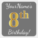 Search for eighth birthday stickers 8 years old
