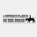 Search for cowgirl bumper stickers Barrel racing