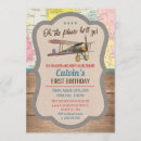 Search for vintage aeroplane birthday invitations Biplane
