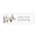 Search for winter woodland return address labels Deer
