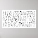 Search for botanical line art posters Black and white