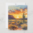 Search for desert sunset postcards Saguaro cactus
