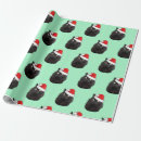 Search for black santa wrapping paper Cat
