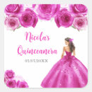 Search for hot pink quinceanera stickers 15th birthday party