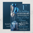 Search for 1st wedding anniversary invitations Blue