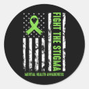 Search for mental health ribbon stickers Positivity