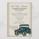 Search for vintage car birthday invitations Classic