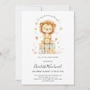 Search for lion baby boy shower invitations Watercolor