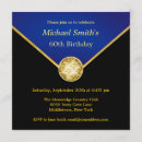 Search for black blue man birthday invitations Party