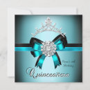 Search for teal blue quinceanera invitations Girly
