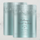 Search for teal and silver invitations Turquoise