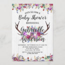Search for antler baby shower invitations Deer antlers