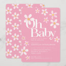 Search for white daisy baby shower invitations Pink