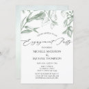 Search for leaves engagement party invitations Vintage