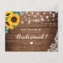Search for sunflower bridesmaid cards String lights