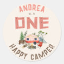 Search for pink camper stickers One happy camper