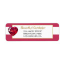 Search for 40th anniversary return address labels Red