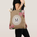 Search for burlap tote bags Initial