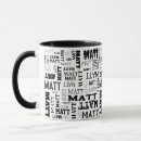 Search for all white mugs Black and white