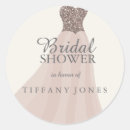 Search for gold bridal shower stickers Champagne