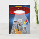 Search for funny alien birthday cards Cat