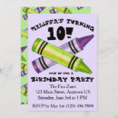 Search for crayon birthday invitations Party