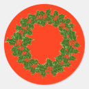 Search for green holly leaf stickers Red