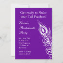 Search for peacock hen party invitations Feathers