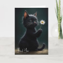 Search for black cat thank you postcards Pet