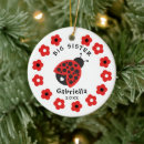 Search for ladybug round christmas tree decorations Girl