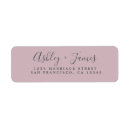 Search for purple return address labels Modern typography