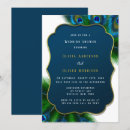 Search for elegant peacock wedding invitations Green