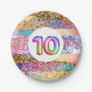 Search for 10th birthday plates Rainbow
