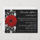 Search for gerbera daisy birthday invitations Black
