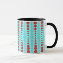 Search for turquoise and red mugs Retro