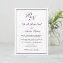 Search for purple border wedding invitations Traditional