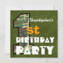 Search for camo 1st birthday invitations First