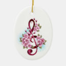 Search for music notes oval christmas tree decorations Clef