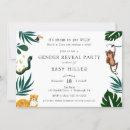 Search for jungle gender reveal invitations Safari