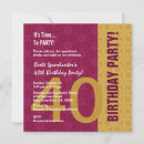Search for funny 40th birthday invitations Milestone