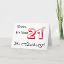 Search for son 21st birthday cards Black