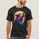 Search for wolf howling at the moon tshirts Wild