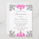 Search for pink and silver quinceanera invitations Elegant