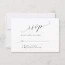 Search for romantic rsvp cards Black and white