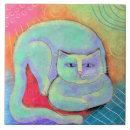 Search for abstract cat art tiles Colourful