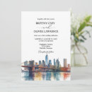 Search for nyc skyline wedding invitations Watercolor