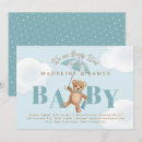 Search for pastel baby boy shower invitations Teddy bear