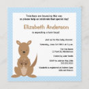 Search for kangaroo baby shower invitations Blue