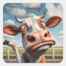 Search for funny cow stickers Funny farm animal